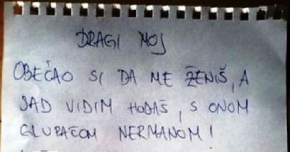 Poruka ostavljene devojke hit na internetu!