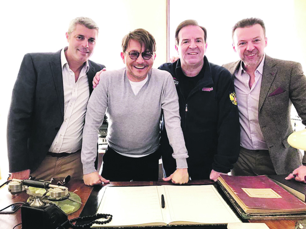 Karić kod Bjele na snimanju serije