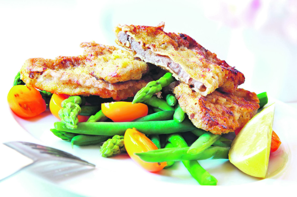 Juneće šnicle sa senfom i povrćem