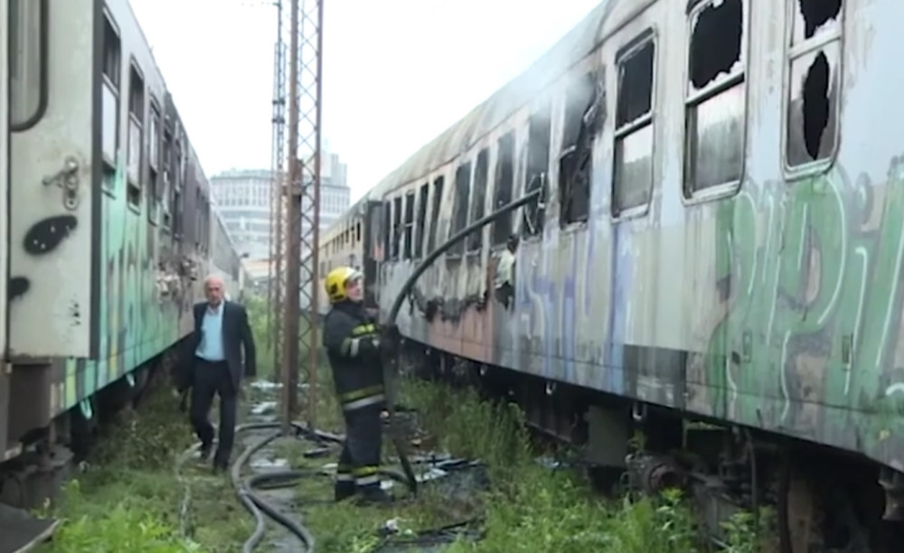 Goreo vagon kod Mostarske petlje