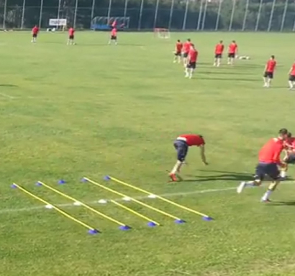 Napadač Zvezde umalo slomio vrat (VIDEO)