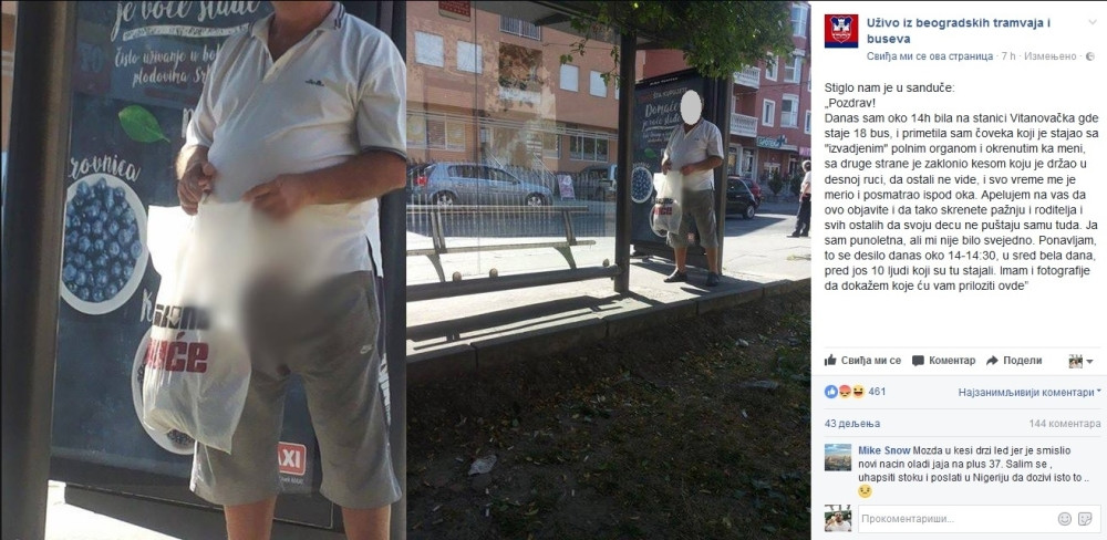 Izvukao polni organ nasred ulice i gledao prolaznice! (FOTO)