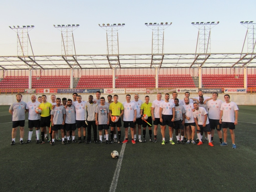 Migranti i gradski čelnici odigrali fudbalsku utakmicu