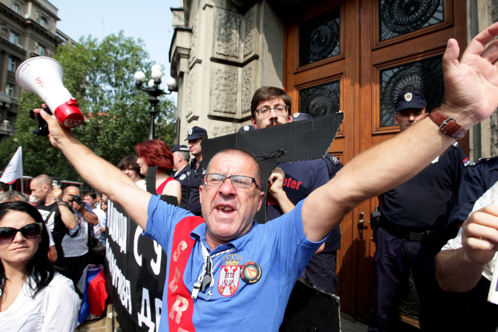 Protestovali radnici Goše (FOTO)