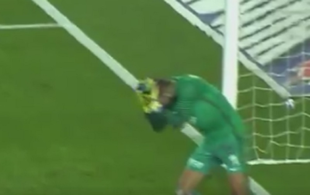 Navijači pogodili golmana flašom u glavu (VIDEO)