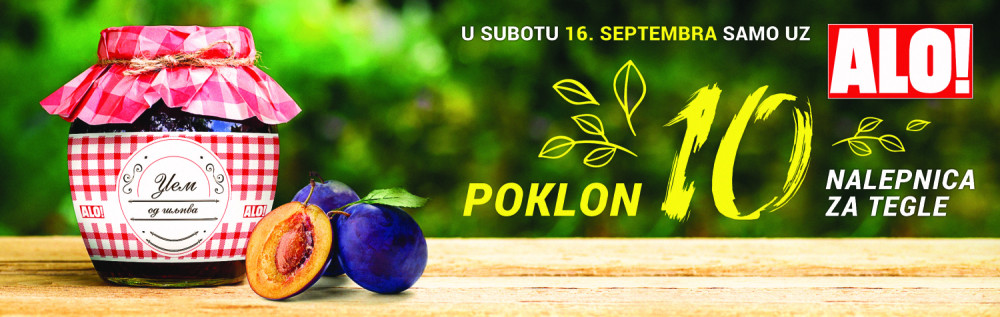 Alo! vam daruje nalepnice za tegle