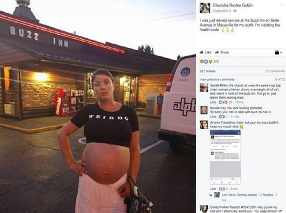 Zbog ove majice je trudnica izbačena iz restorana!