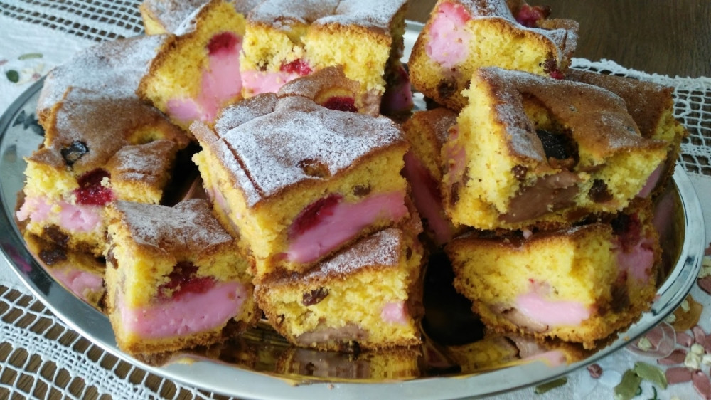 Sočan kolač sa pudingom i jogurtom!