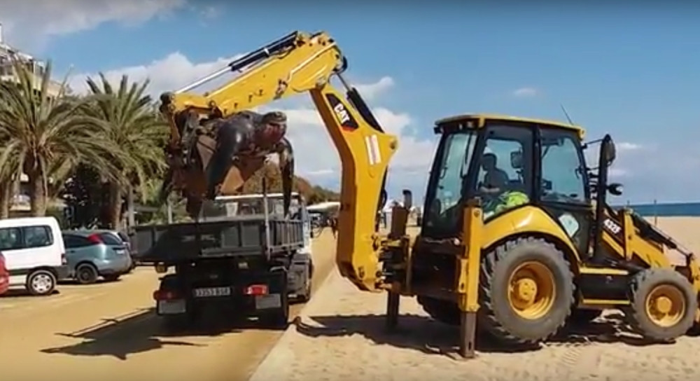 Morsko čudovište bagerom uklanjali sa plaže! (VIDEO)