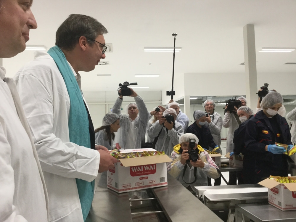 Vučić otvorio fabriku nudli u Rumi