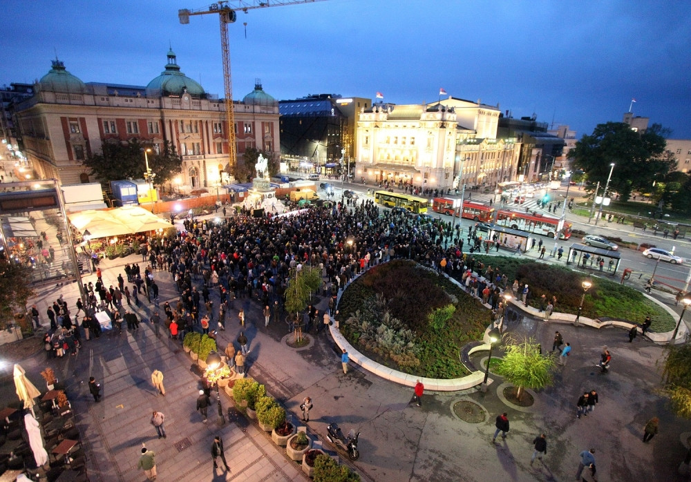 Opozicija održala protest na Trgu