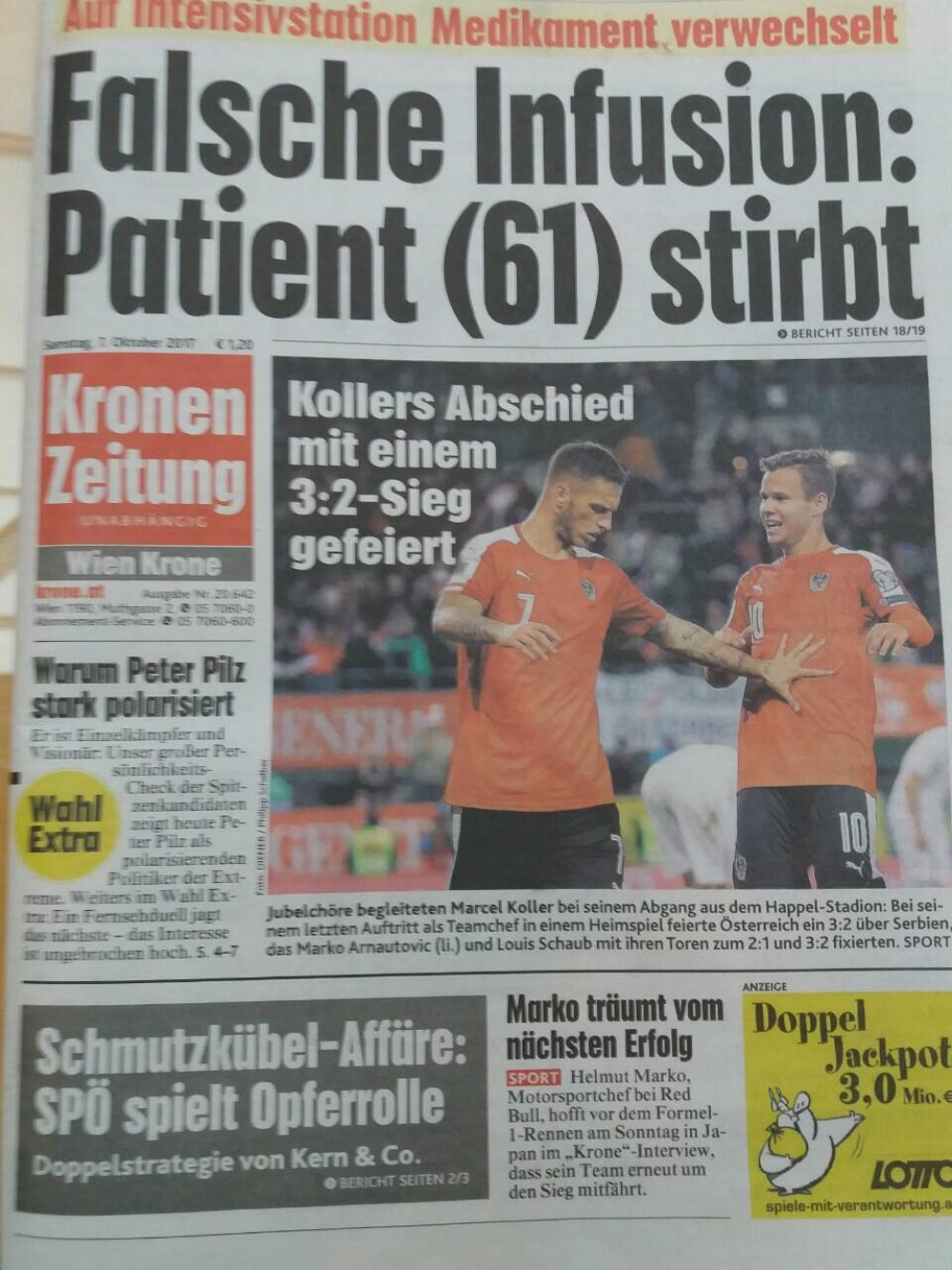 Evo šta austrijska štampa piše danas o porazu Srbije!