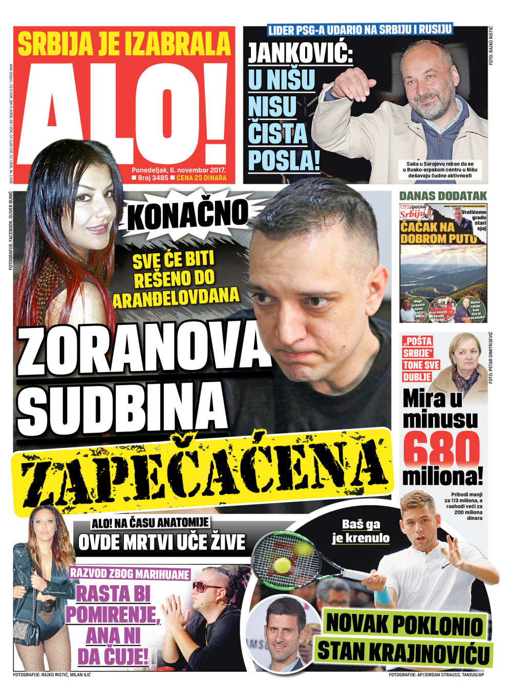 Naslovna za: 6.11.2017