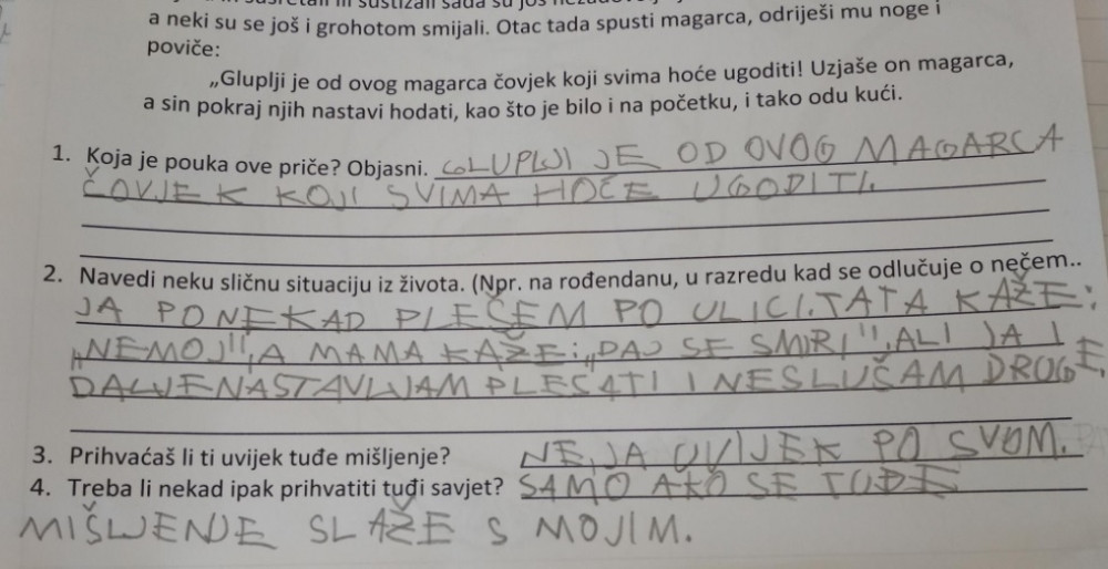 Hana (11) odgovorima na test nasmejala ceo region