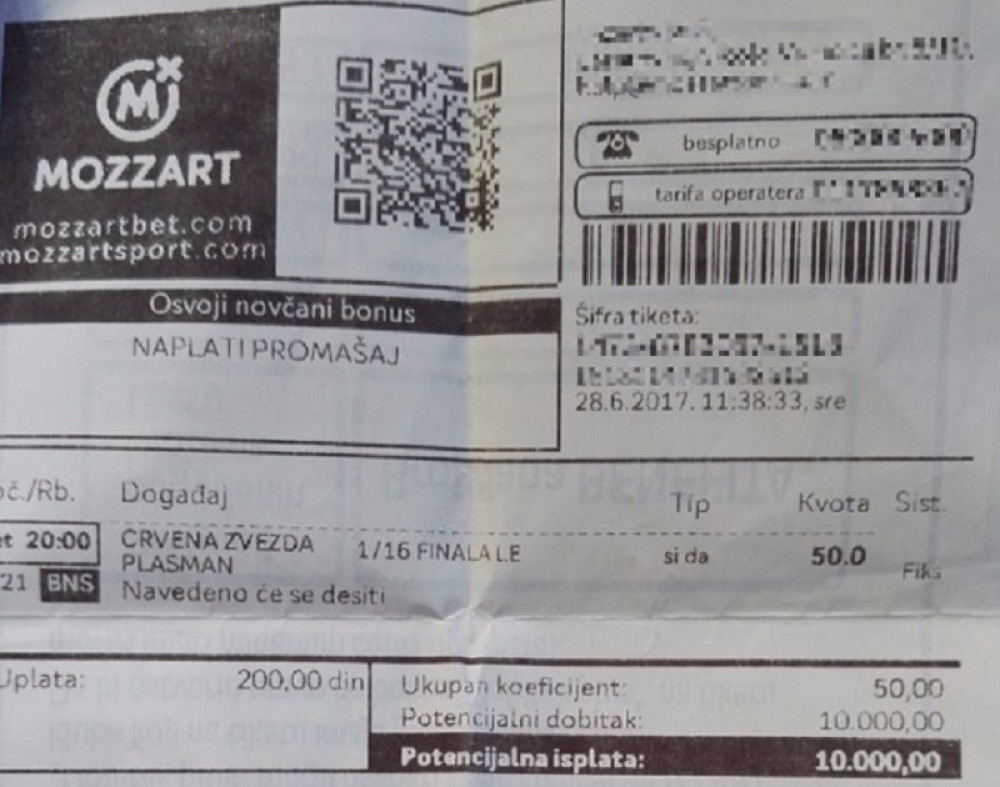 Letos uplatio tiket da će Zvezda proći grupu, evo koliko je para dobio!