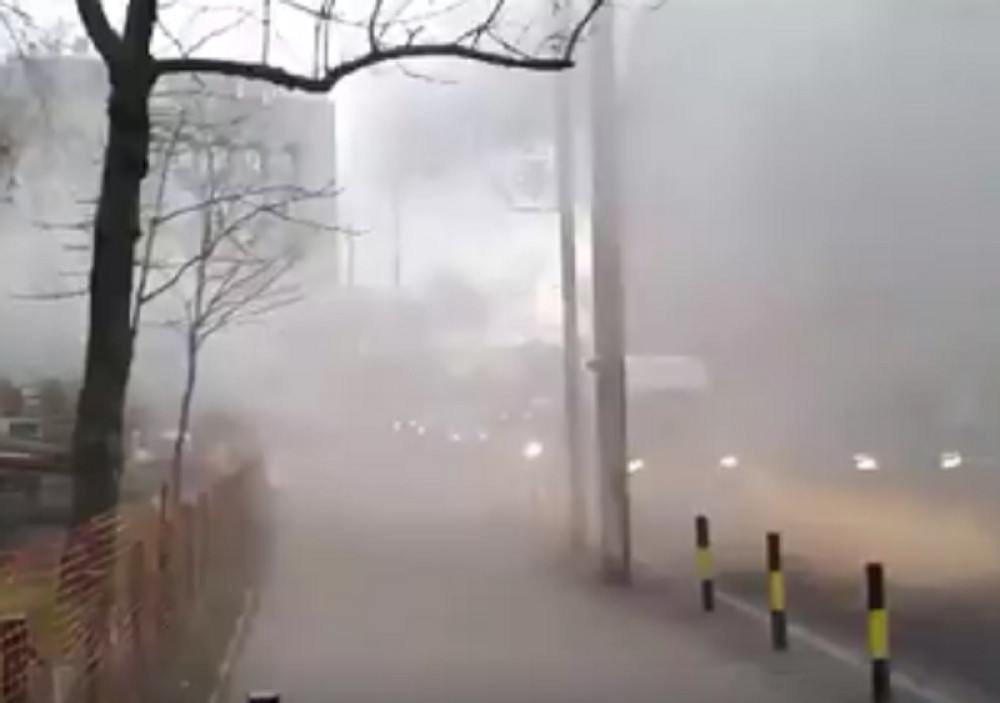 Goreo kamion u centru Beograda