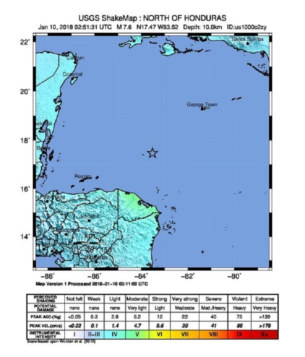 Jak zemljotres pogodio Honduras!