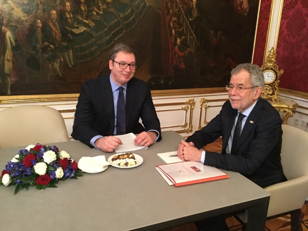 Sastali se Vučić i Van der Belen (FOTO)