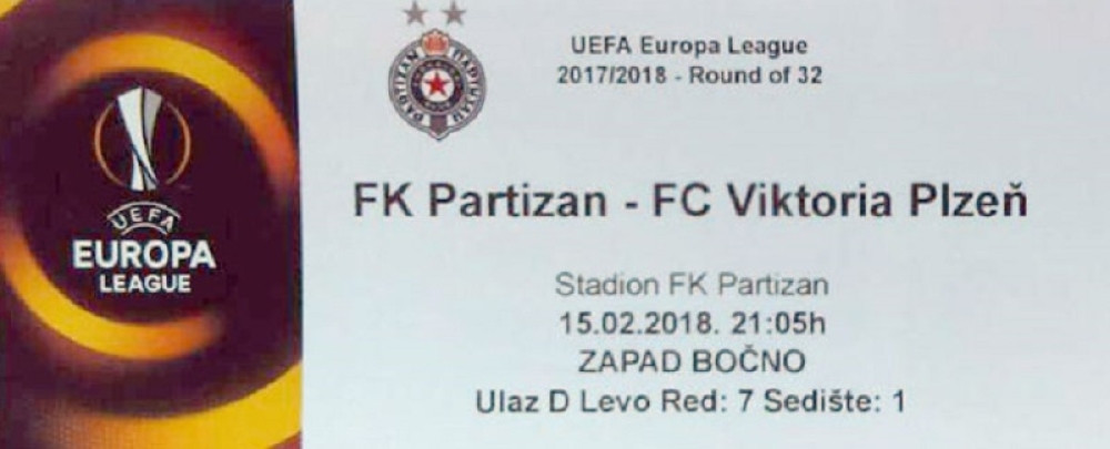Karte za Partizan - Plzen od četvrtka u prodaji