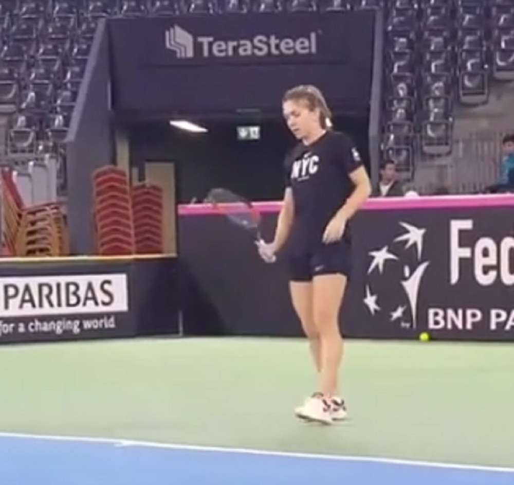 Najbolja rumunska teniserka trenirala uz pesme srpske folk dive (VIDEO)