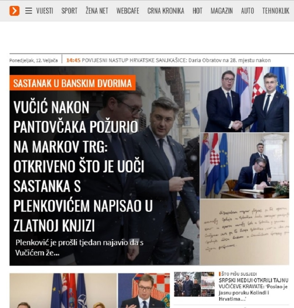 Ovako mediji u regionu izveštavaju o Vučićevoj poseti Zagrebu