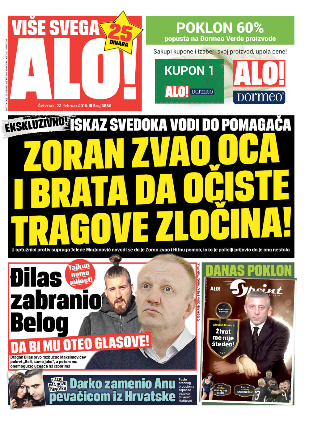 Naslovna za: 22.2.2018