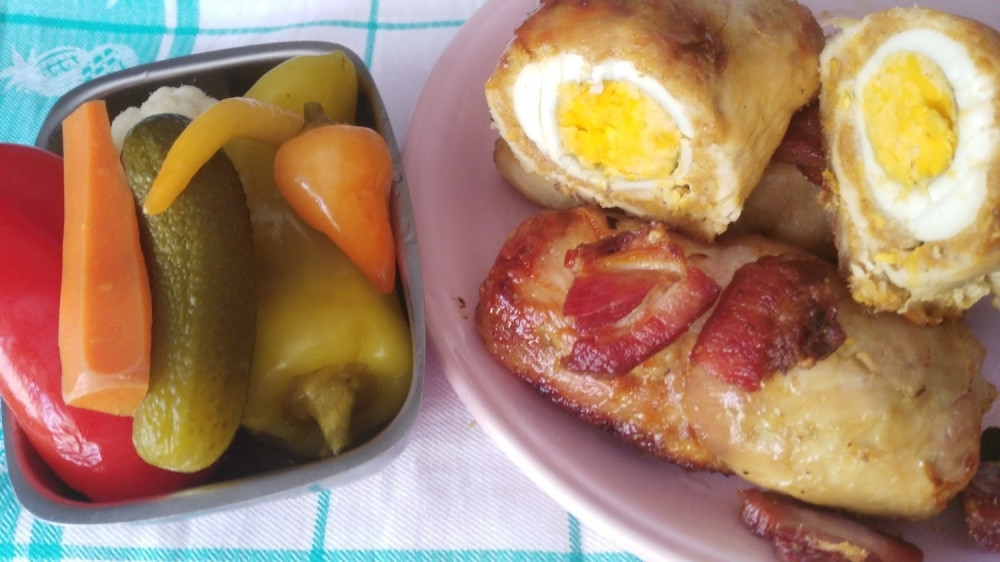 Punjene pileće rolnice