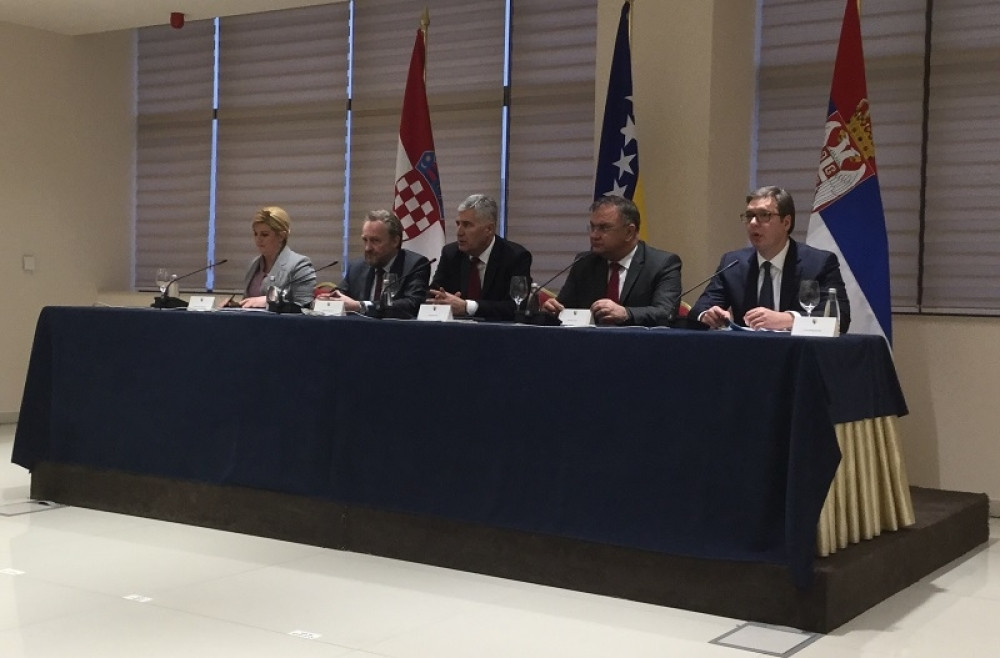 Sastanak predsednika i šefova diplomatije Srbije, BiH i Hrvatske  (FOTO)