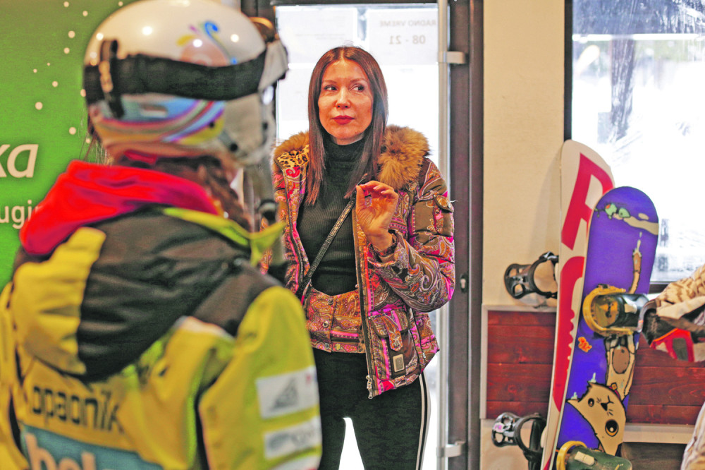 Snežana Dakić uživala na snegu
