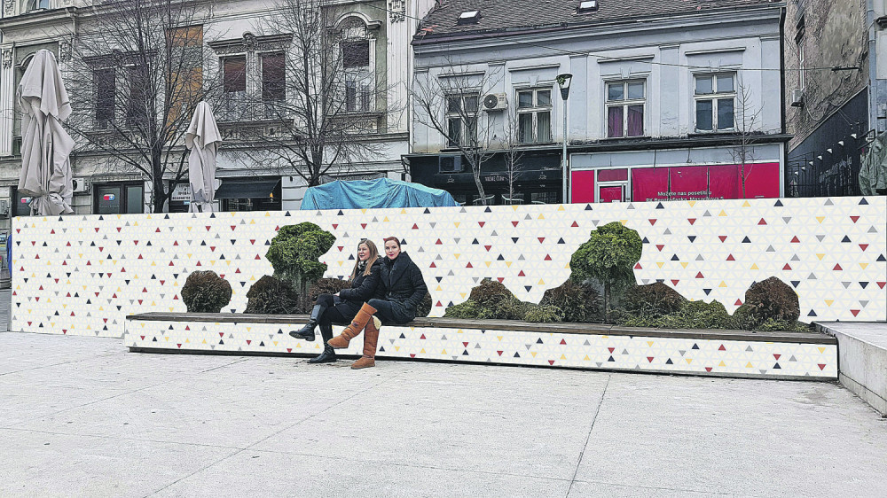 Novi izgled zida na Cvetnom trgu