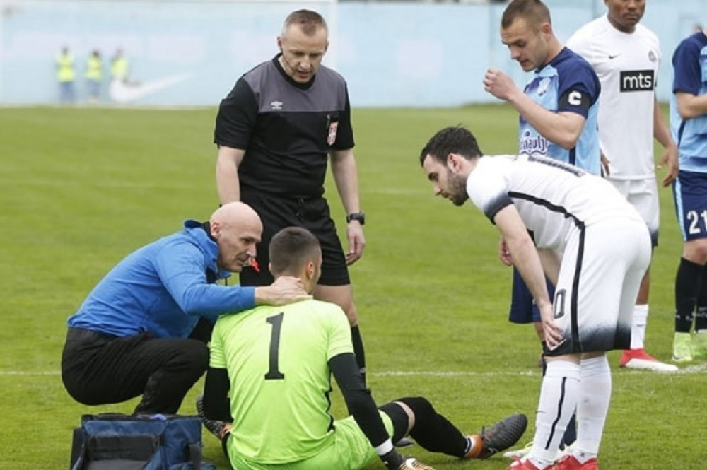 Golman Bačke zaradio potres mozga protiv Partizana