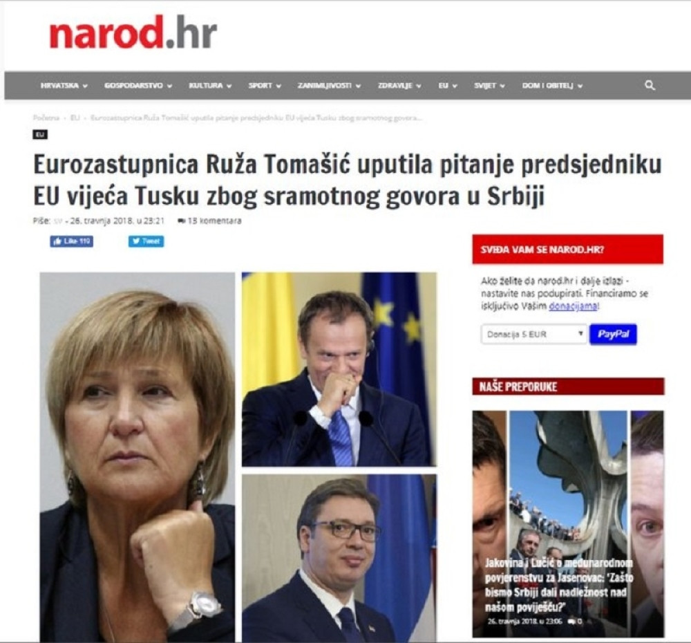 Ustaškinja se pridružila Jeremiću i Pajtiću