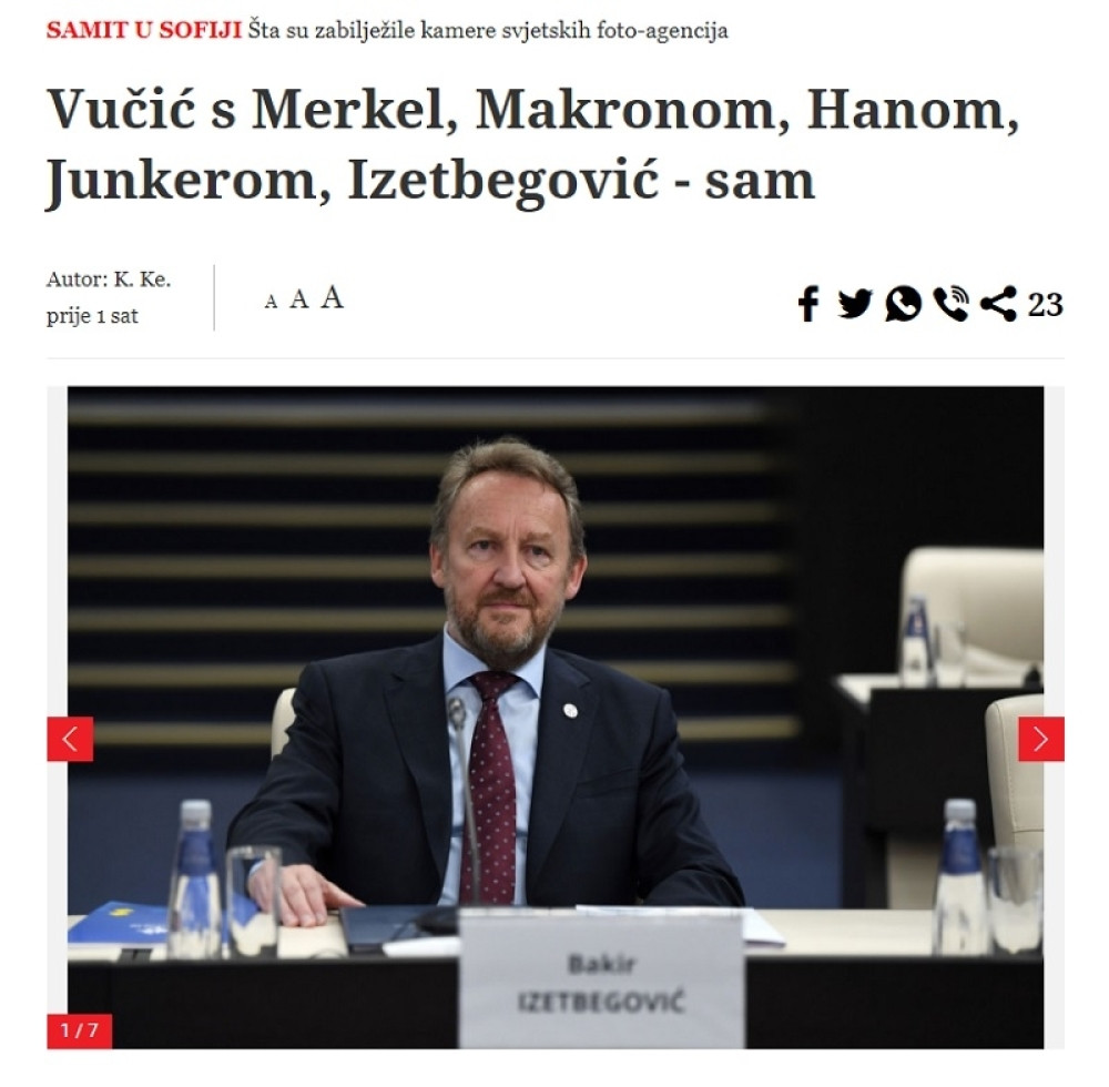 Zašto je Bakir sam, a Vučić sa svim svetskim liderima?