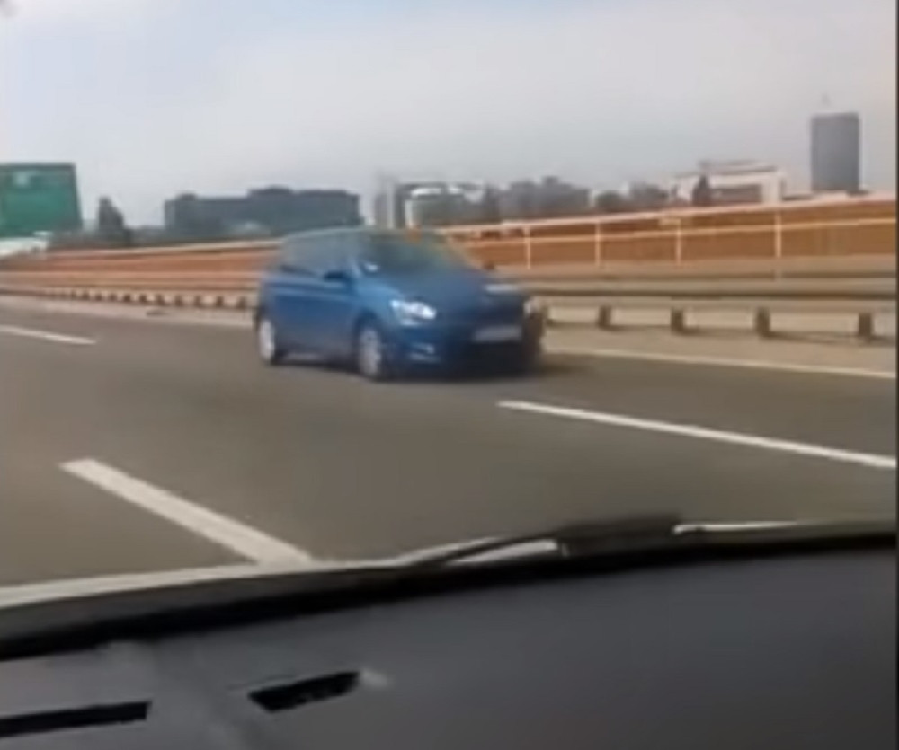 Vozio u rikverc preko "Gazele"! (ŠOKANTAN VIDEO)