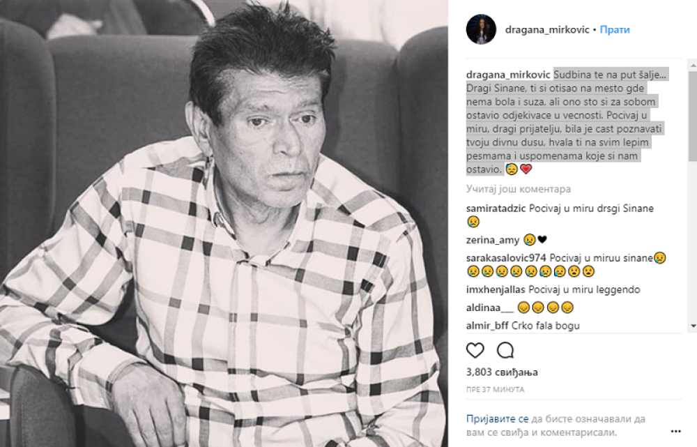 Telo Sinana Sakića na putu za Loznicu