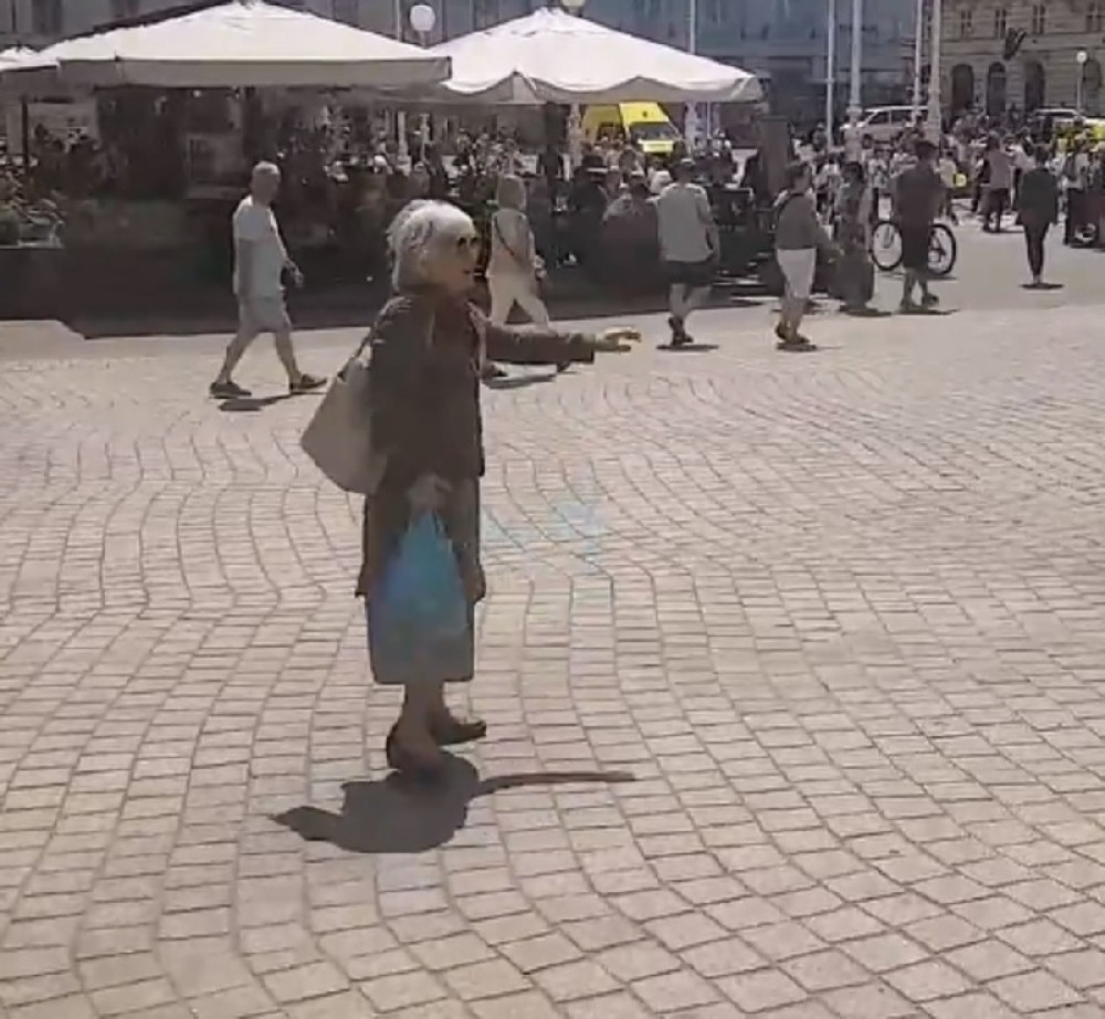 USRED CENTRA: Baka Stana počela na trgu da đuska, a kada se okrenula usledilo iznenađenje! Snimak postao pravi hit na internetu! (VIDEO)