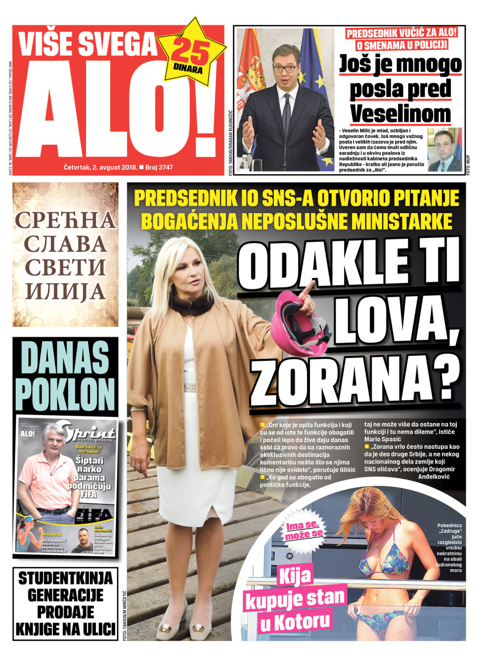 Naslovna za: 2.8.2018