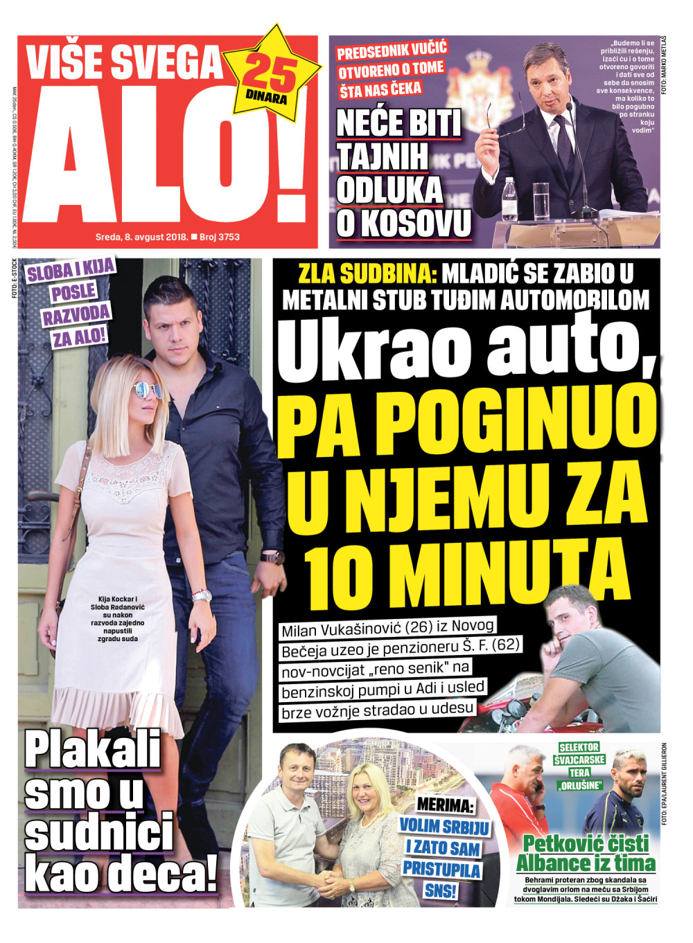 Naslovna za: 8.8.2018