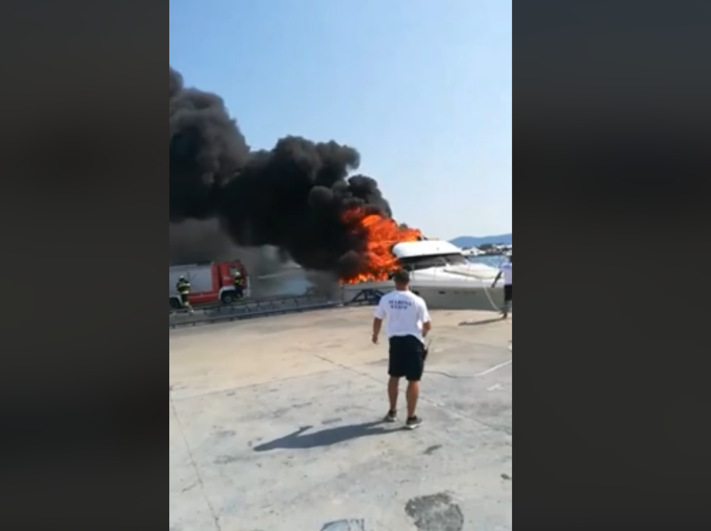 Gori LUKSUZNA JAHTA u Hrvatskoj (VIDEO)