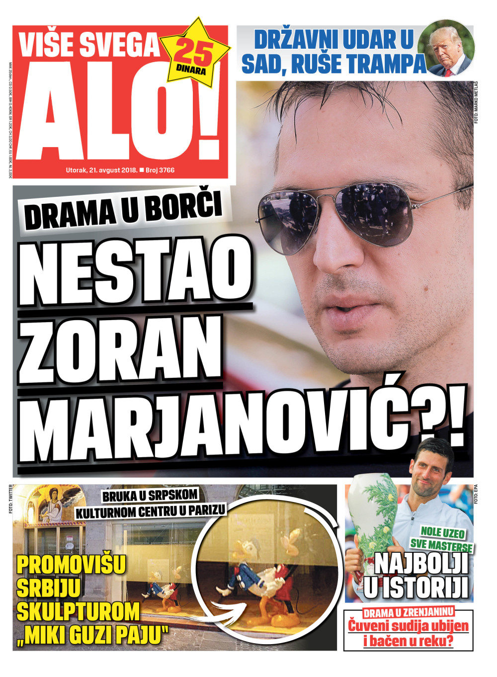 Naslovna za: 21.8.2018