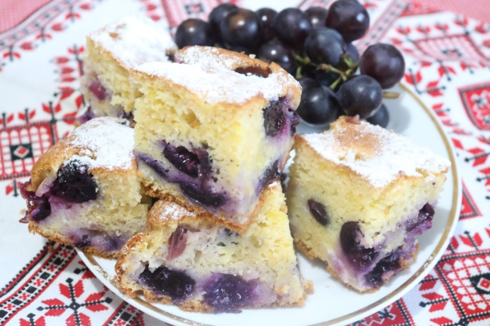 Napravite jednostavan, a FENOMENALAN KOLAČ SA SVEŽIM GROŽĐEM!