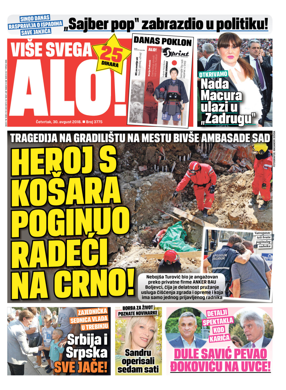 Naslovna za: 30.8.2018