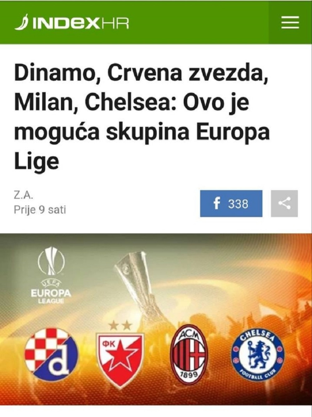 KAKVA GREŠKA HRVATA Crvenu zvezdu prebacili u Ligu Evrope u grupu sa Dinamom, ali brutalan odgovor je ubrzo usledio! (FOTO)