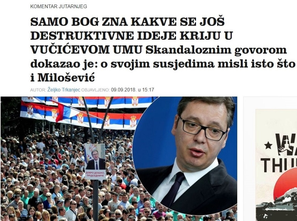 USTAŠKO LUDILO MOZGA! Od mržnje prema Vučiću i Srbiji, prave se da ne razumeju srpski jezik!