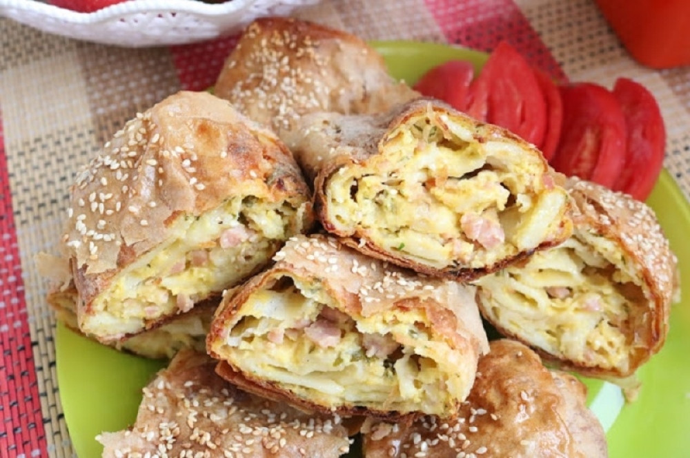 Štrudla sa makaronama, pavlakom i šunkom!