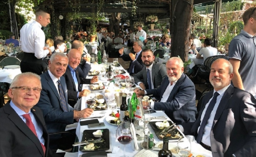 Terzić odveo Italijane na ručak, De Laurentis oduševljen prijemom (FOTO)