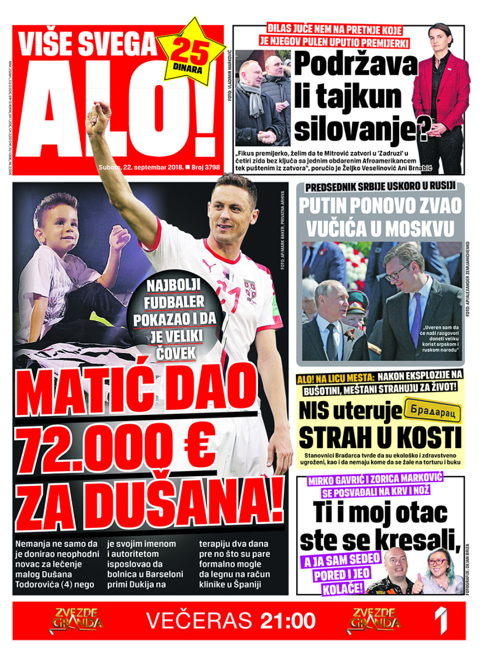 Naslovna za: 22.9.2018