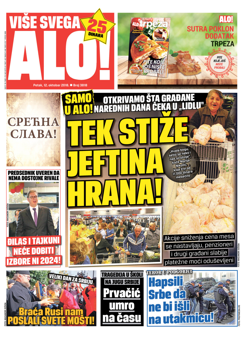 Naslovna za: 12.10.2018