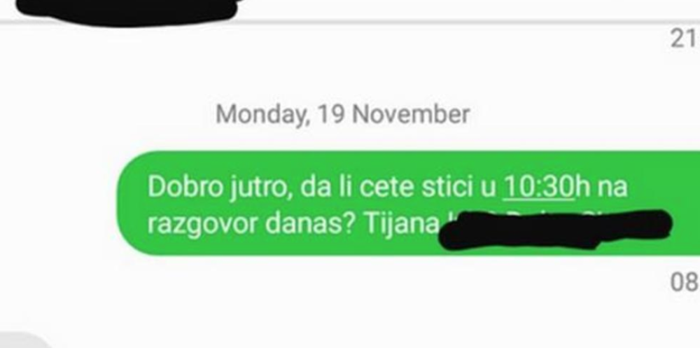 Krenula da se dopisuje sa POSLODAVCEM, kad vidite poruke krstićete se i levom i desnom!