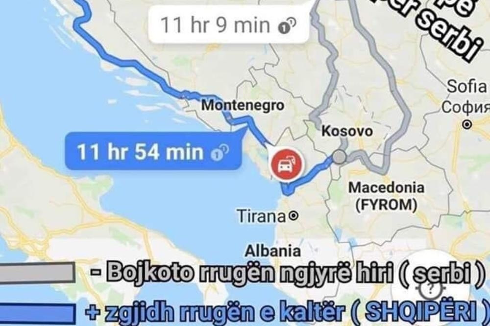 Albanci nacrtali ZLOKOBNU MAPU pomoću koje planiraju da nas dokusure!